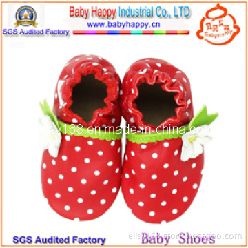 Lovely Soft Sole Leather Baby Girl Shoes for Infant